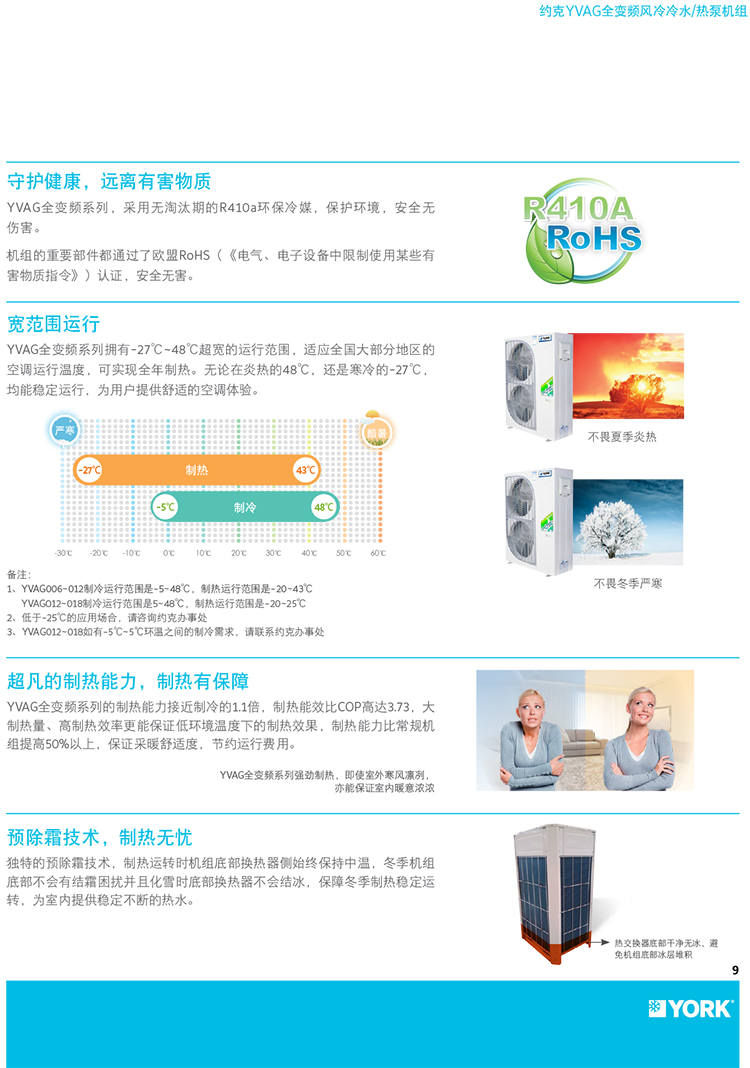 約克全變頻風(fēng)冷熱泵機(jī)組